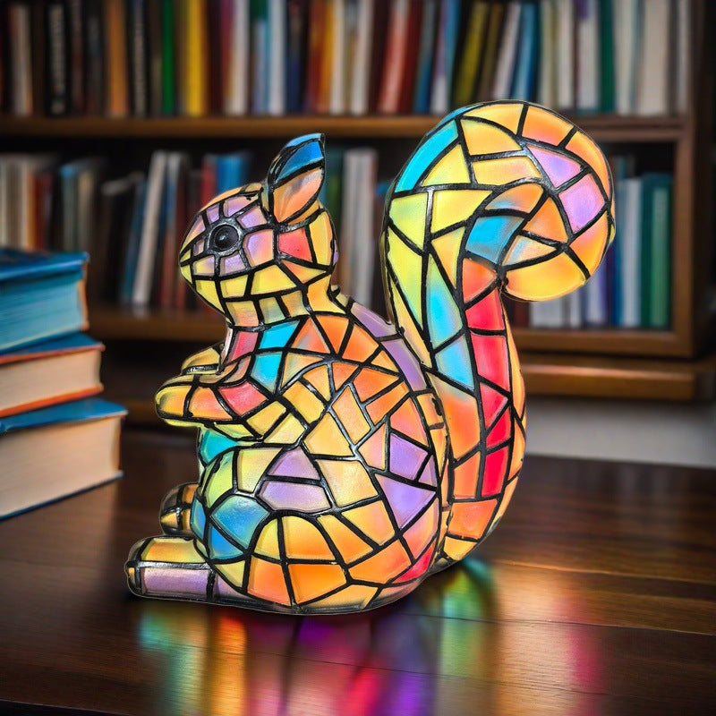 Pompon – Magical Squirrel Lamp in Coloured Glass