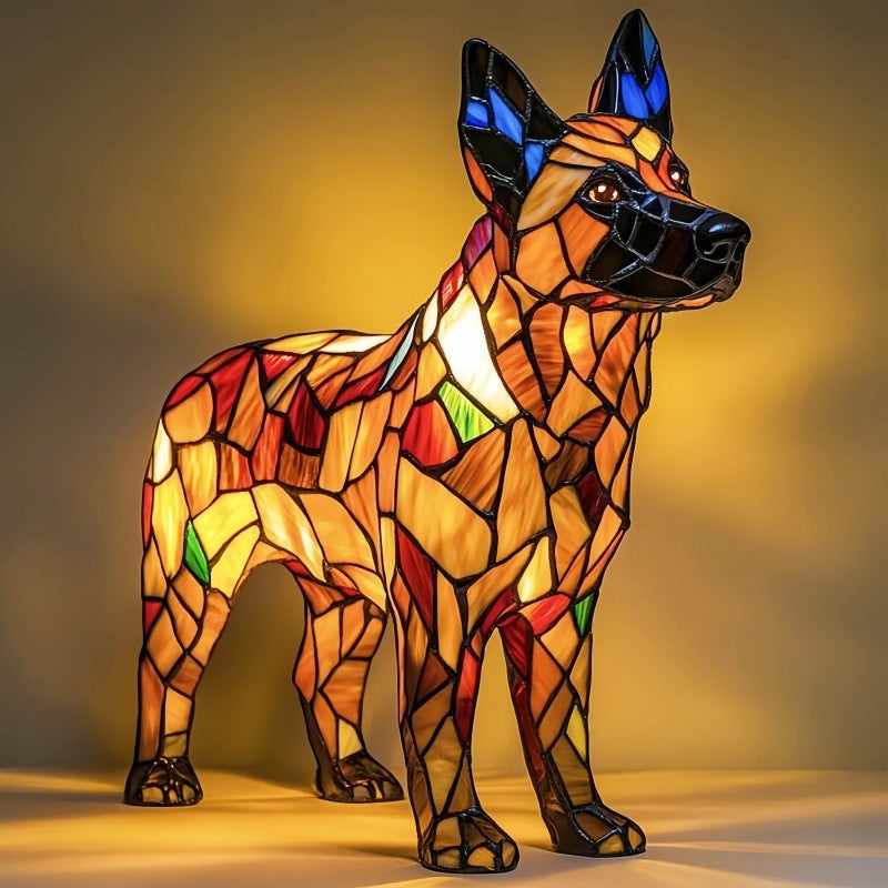 Zouzou – Magical Dog Lamp in Coloured Glass