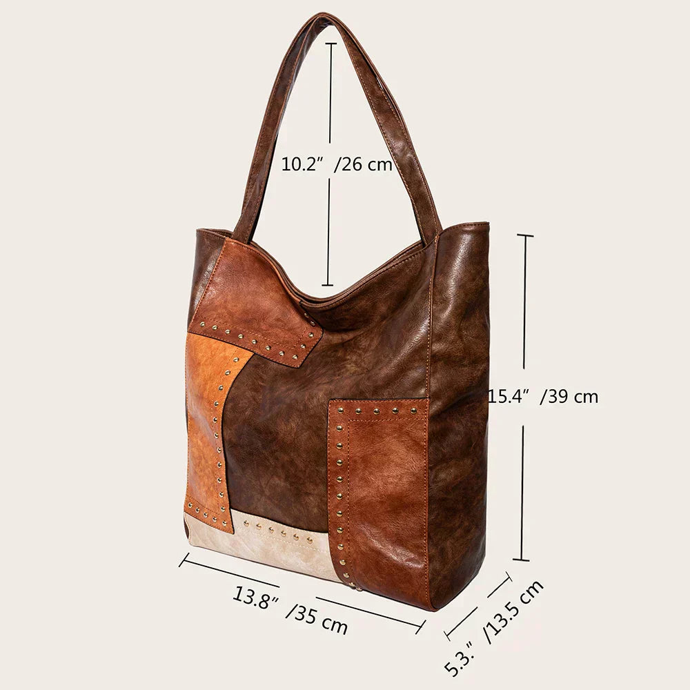 Lena | Vintage Patchwork Leather Bag