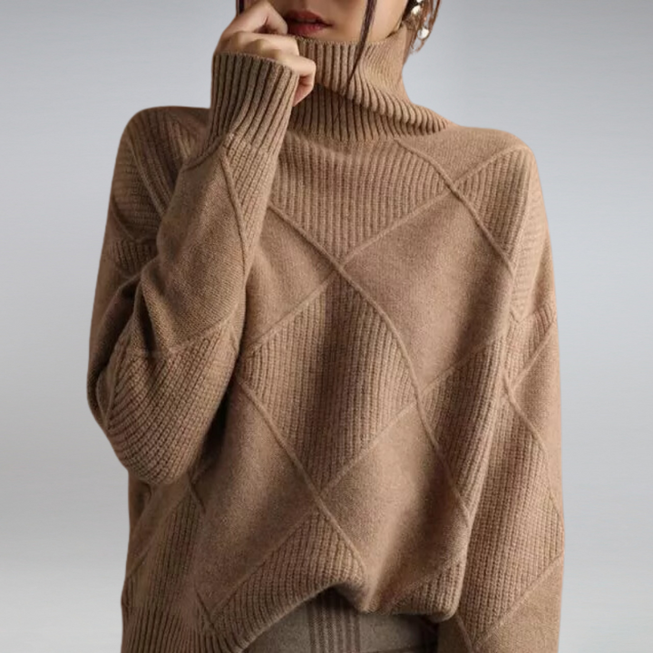 Amalia - Soft Cashmere Roll Neck Jumper