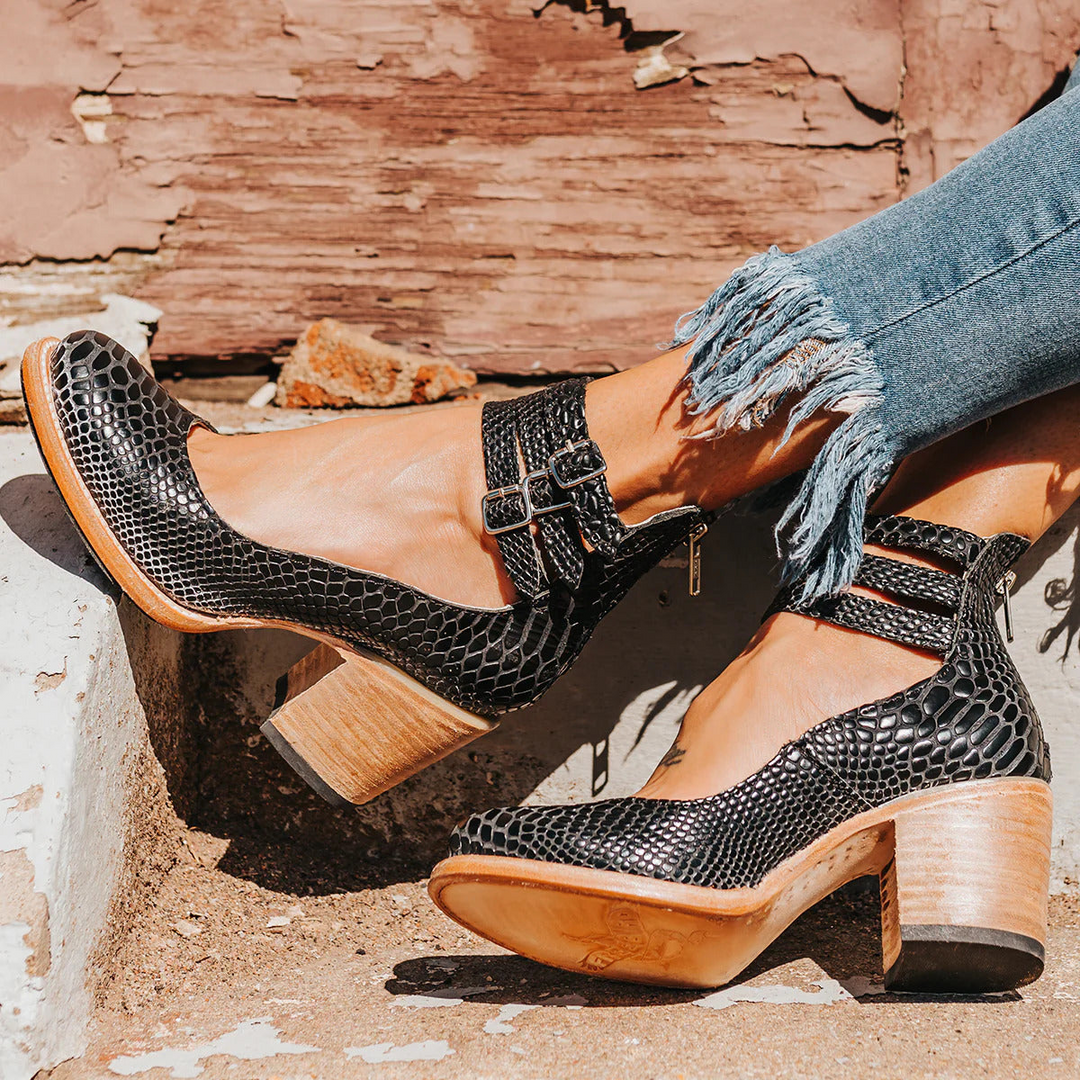 Savanna™ | Vintage Buckle Heel Boots