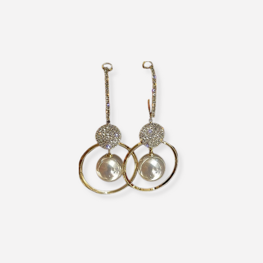 Zerra | Luxury Earrings with Baroque Pearls and Zirconia
