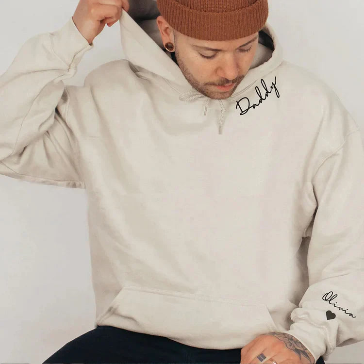 Embrace Hoodie | Customisable with names on the sleeve