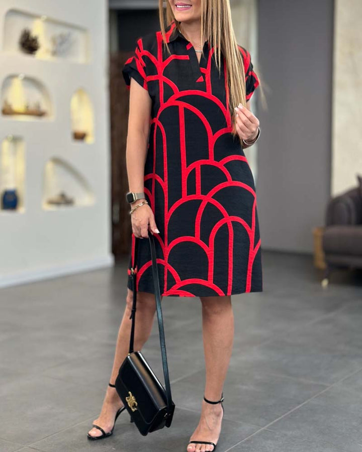 Lila™ | Elegant Short Sleeve Dress