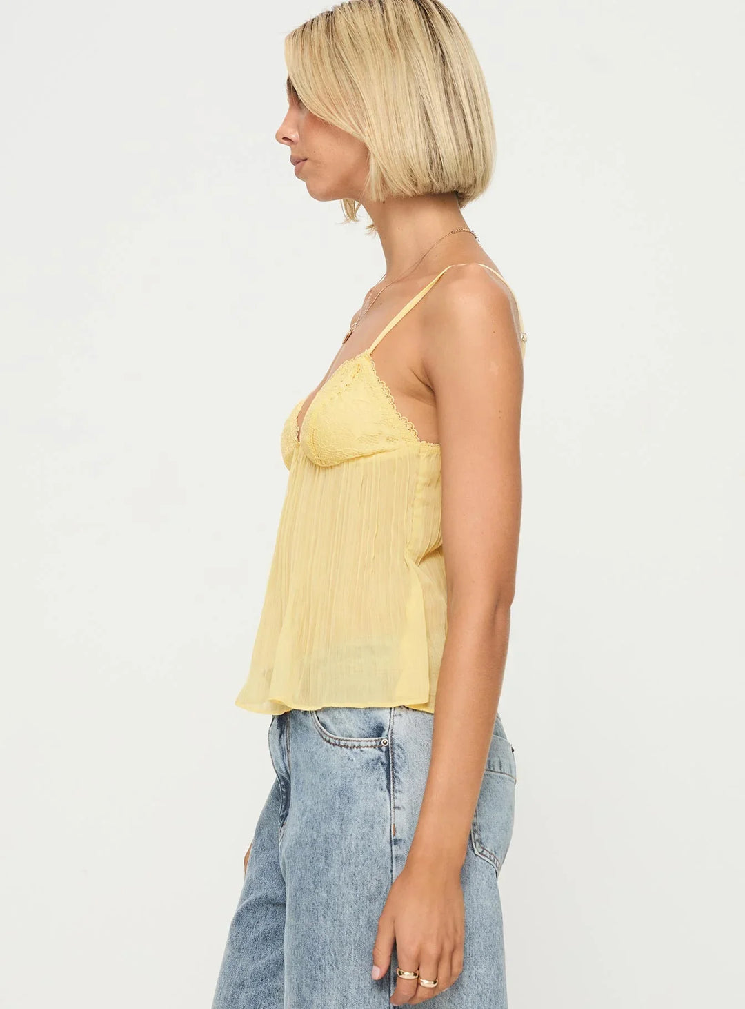 Amelia | Pleated Lace Top