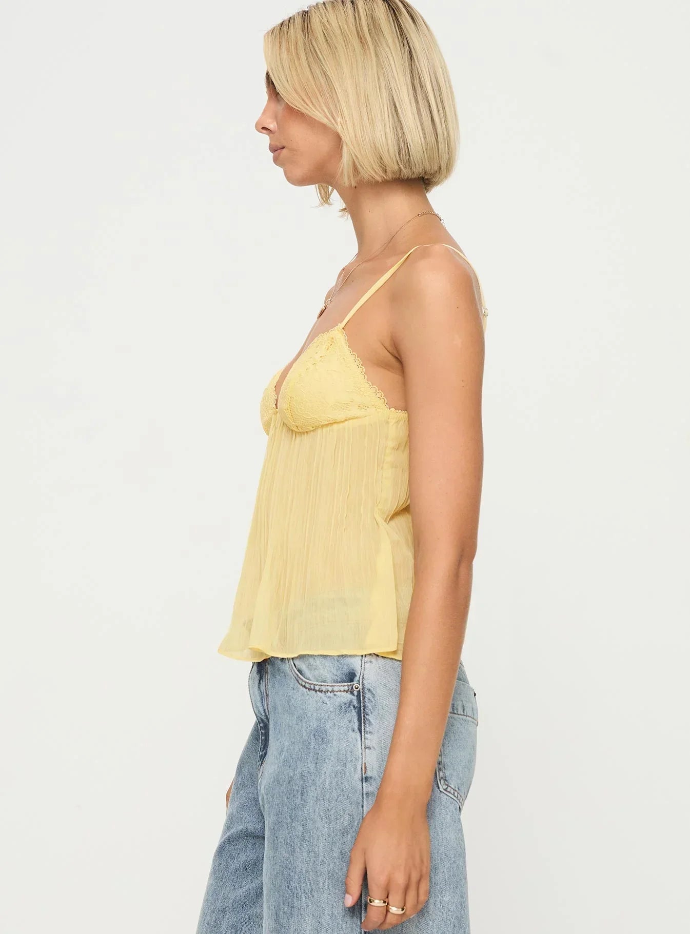 Amelia | Pleated Lace Top