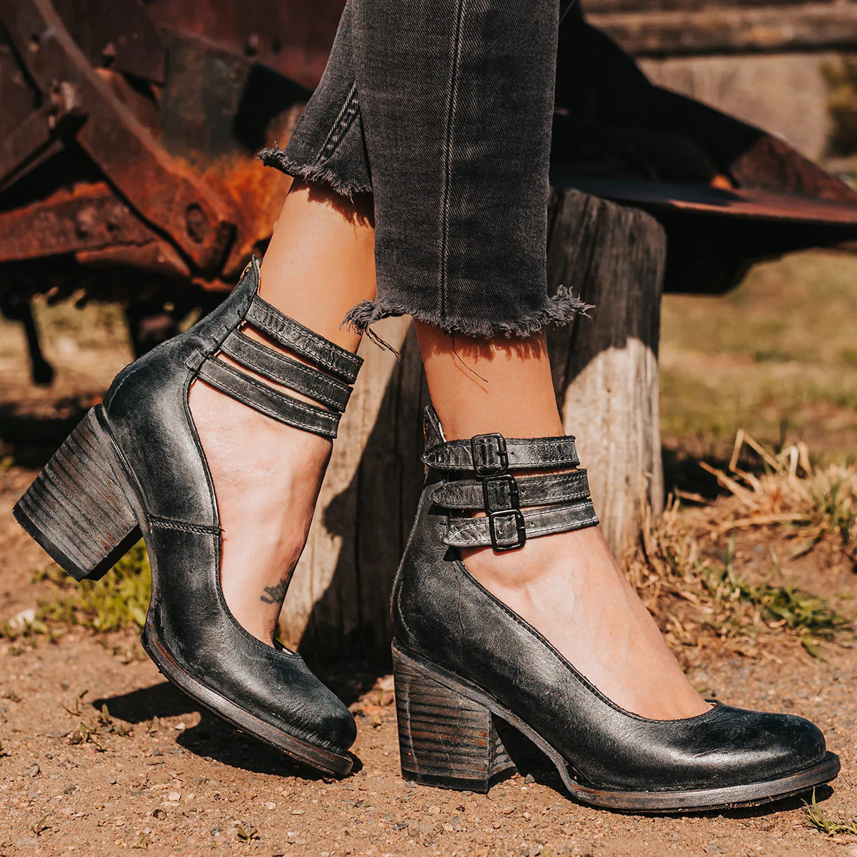 Savanna™ | Vintage Buckle Heel Boots