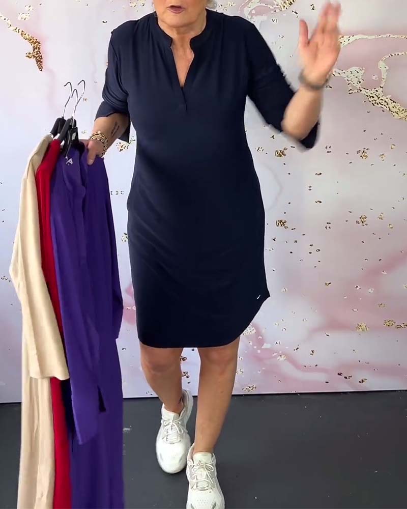 Elise™ | Elegant V-Neck Dress