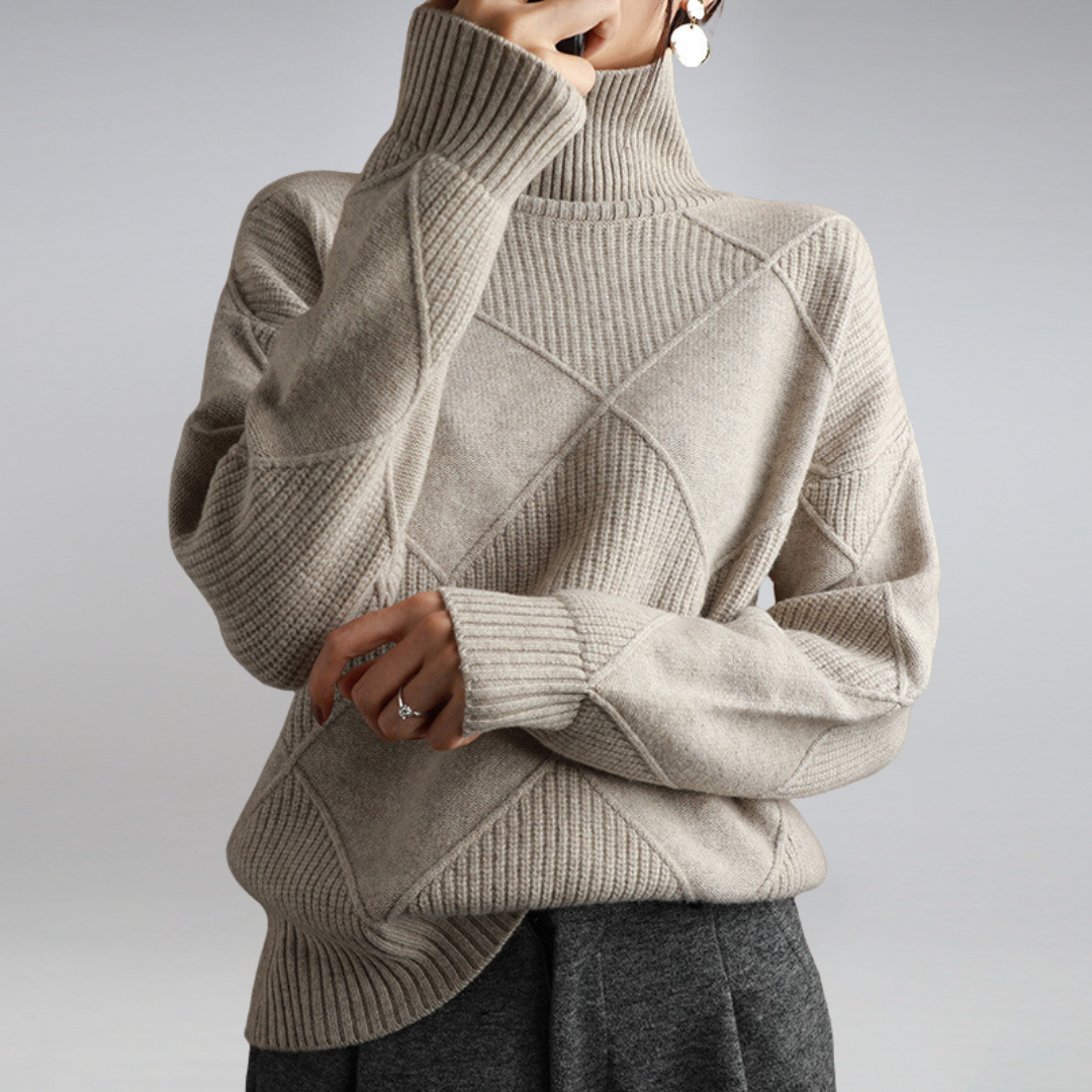Amalia - Soft Cashmere Roll Neck Jumper