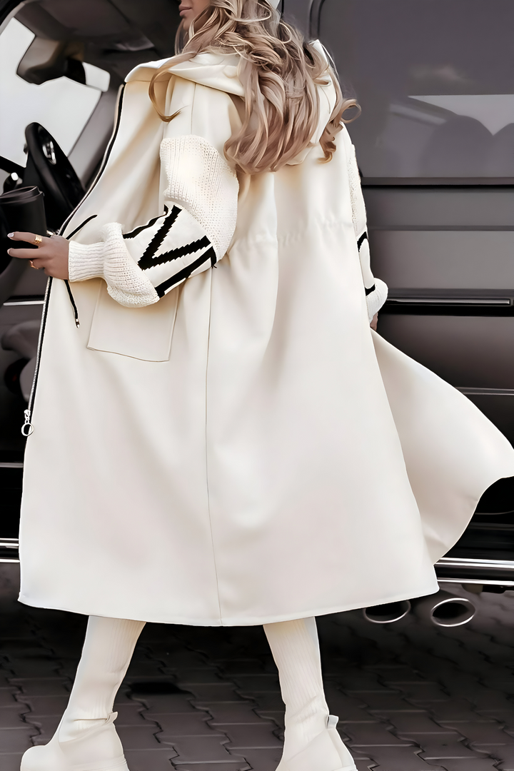 Harper | Knitted Sleeve Hooded Jacket