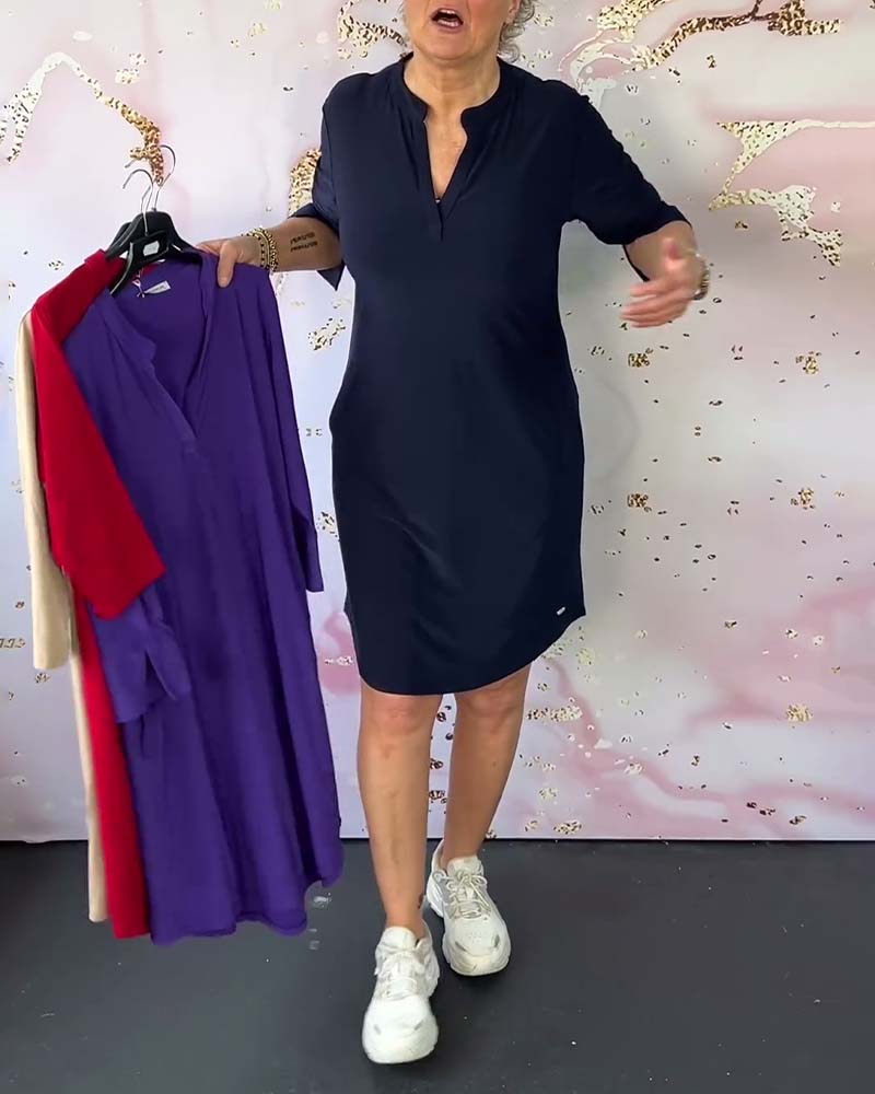 Elise™ | Elegant V-Neck Dress