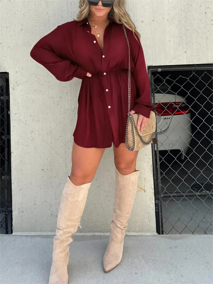 Sienna | Satin Romper Dress