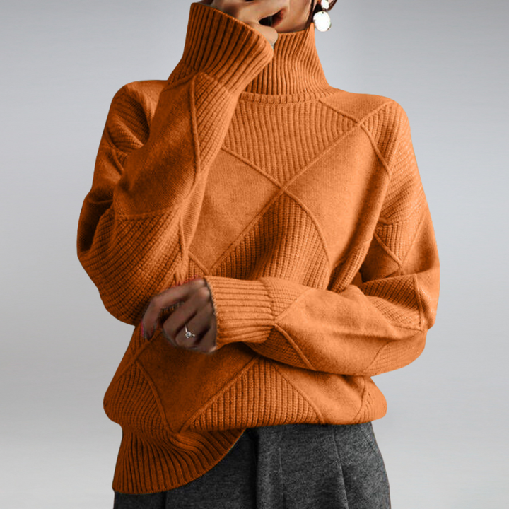 Amalia - Soft Cashmere Roll Neck Jumper