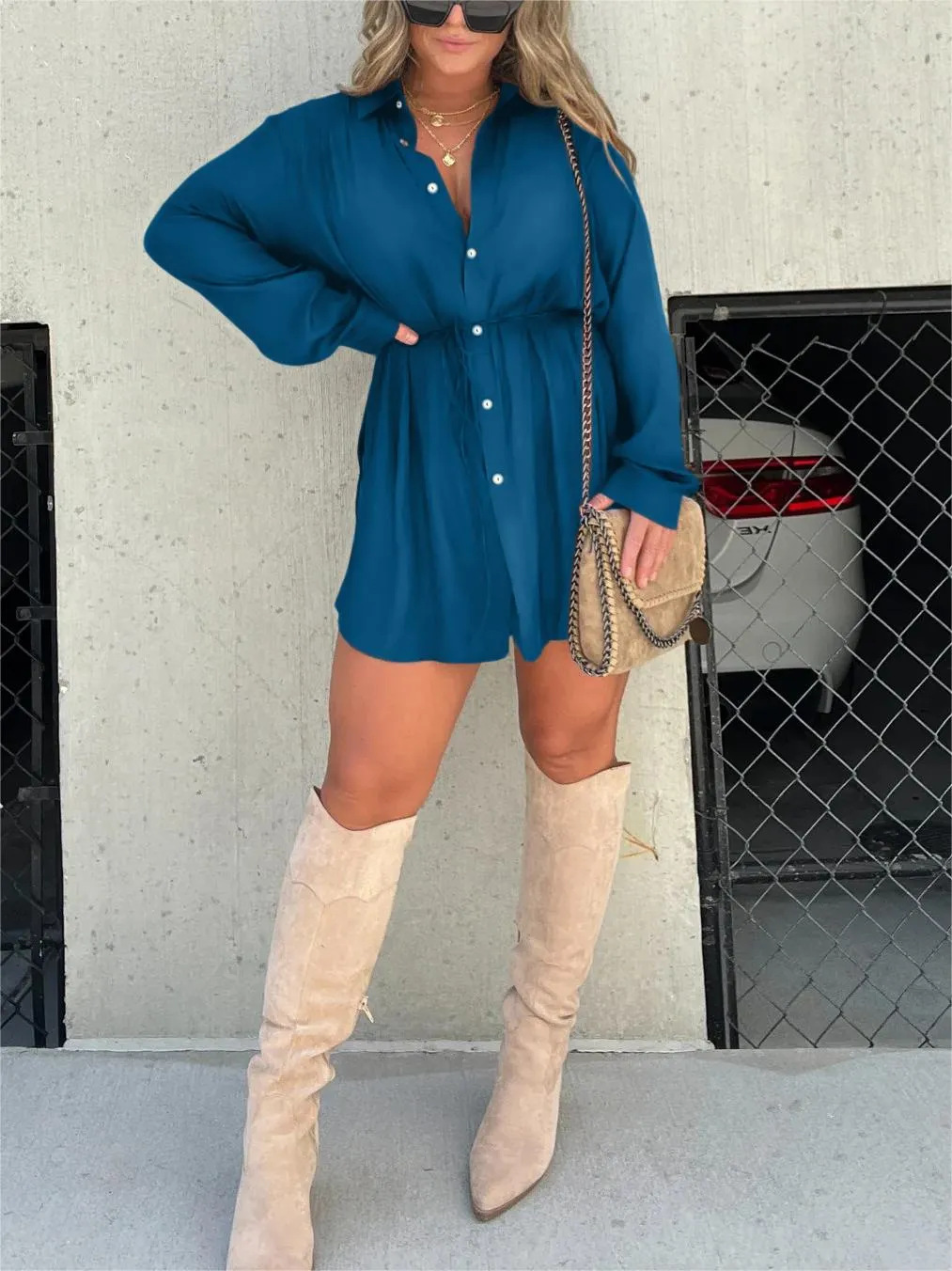 Sienna | Satin Romper Dress