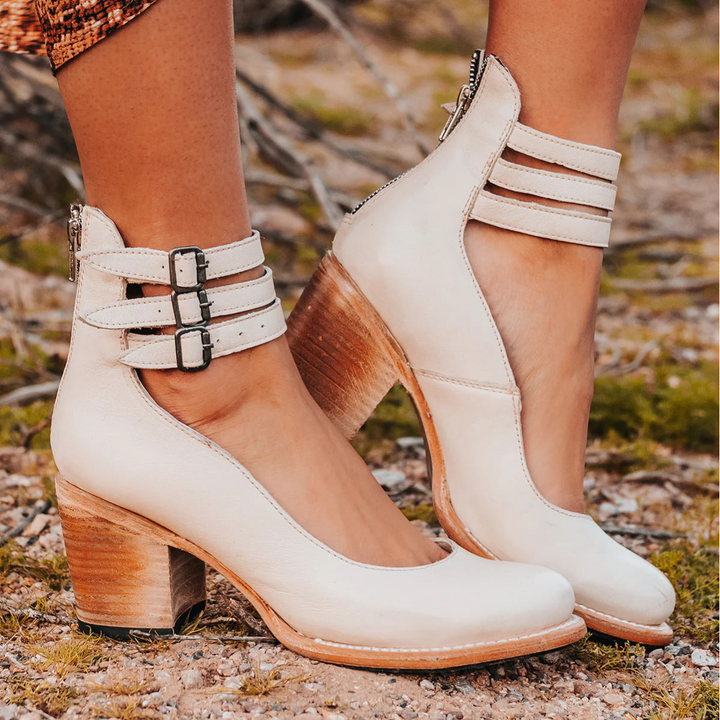 Savanna™ | Vintage Buckle Heel Boots