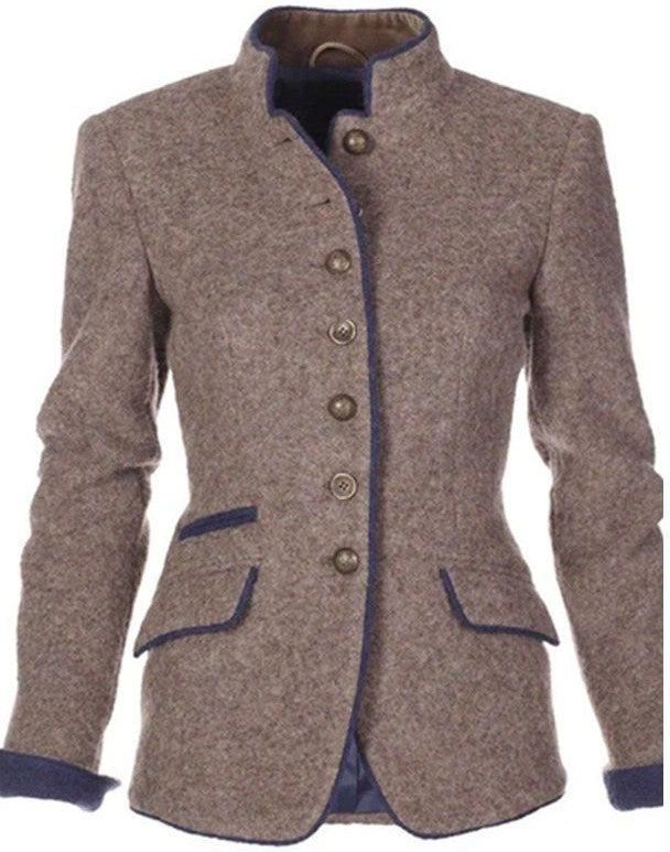 Vicky - Elegant Cardigan with High Collar
