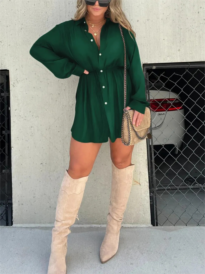 Sienna | Satin Romper Dress