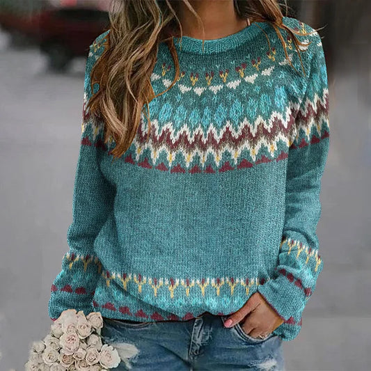 NICOLE™ - Retro Wave Pattern Sweater
