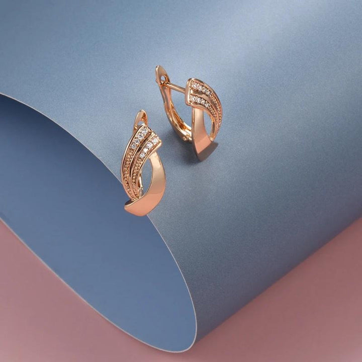 Paris | Elegant Rose Gold Earrings