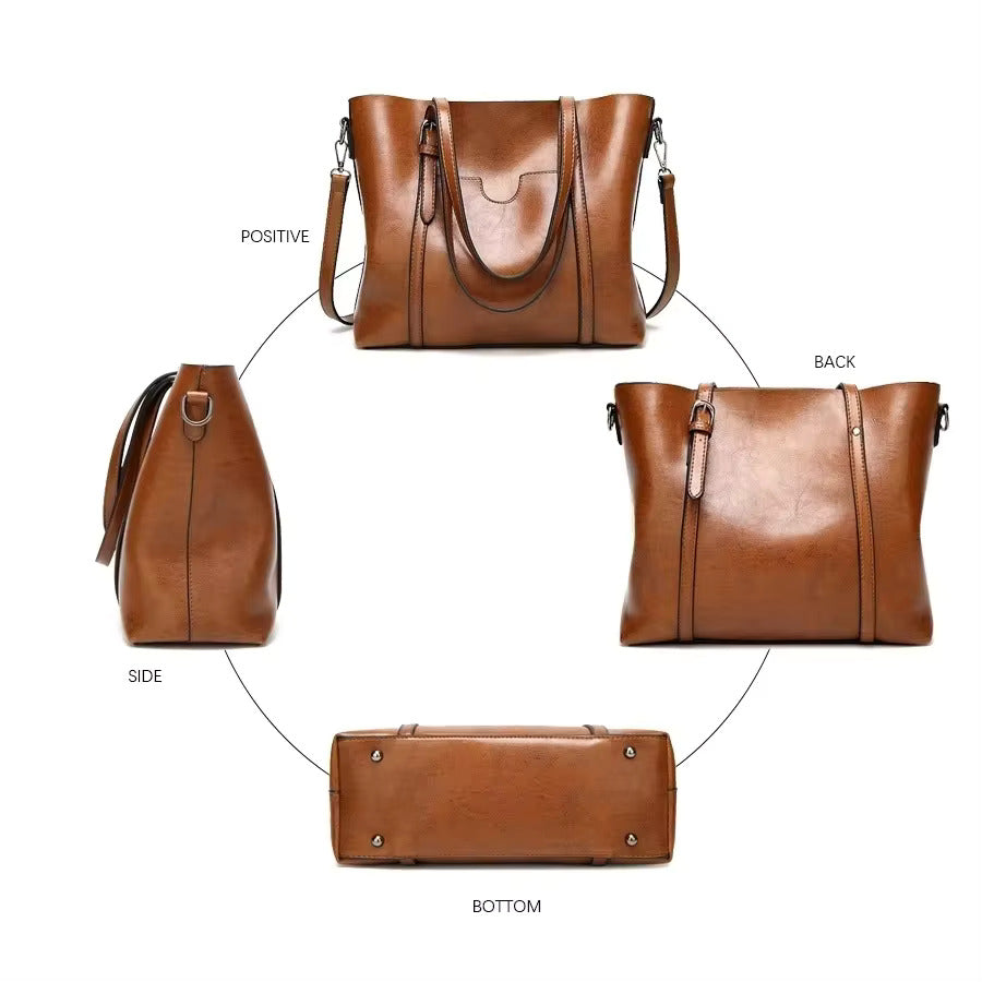 Amalia | Leather Shopper Bag