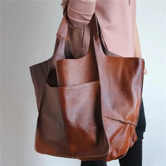Clara | Vintage Leather Shopper Bag