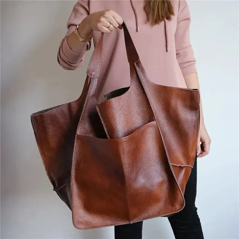 Clara | Vintage Leather Shopper Bag