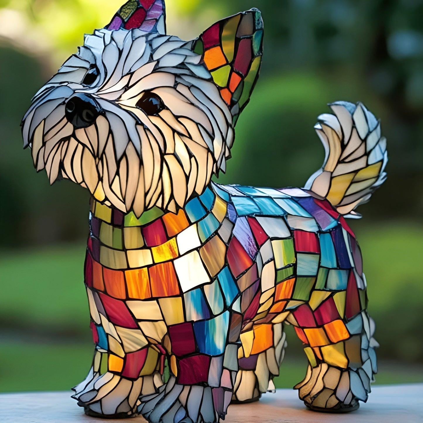 Toutou – Magical Dog Lamp in Coloured Glass