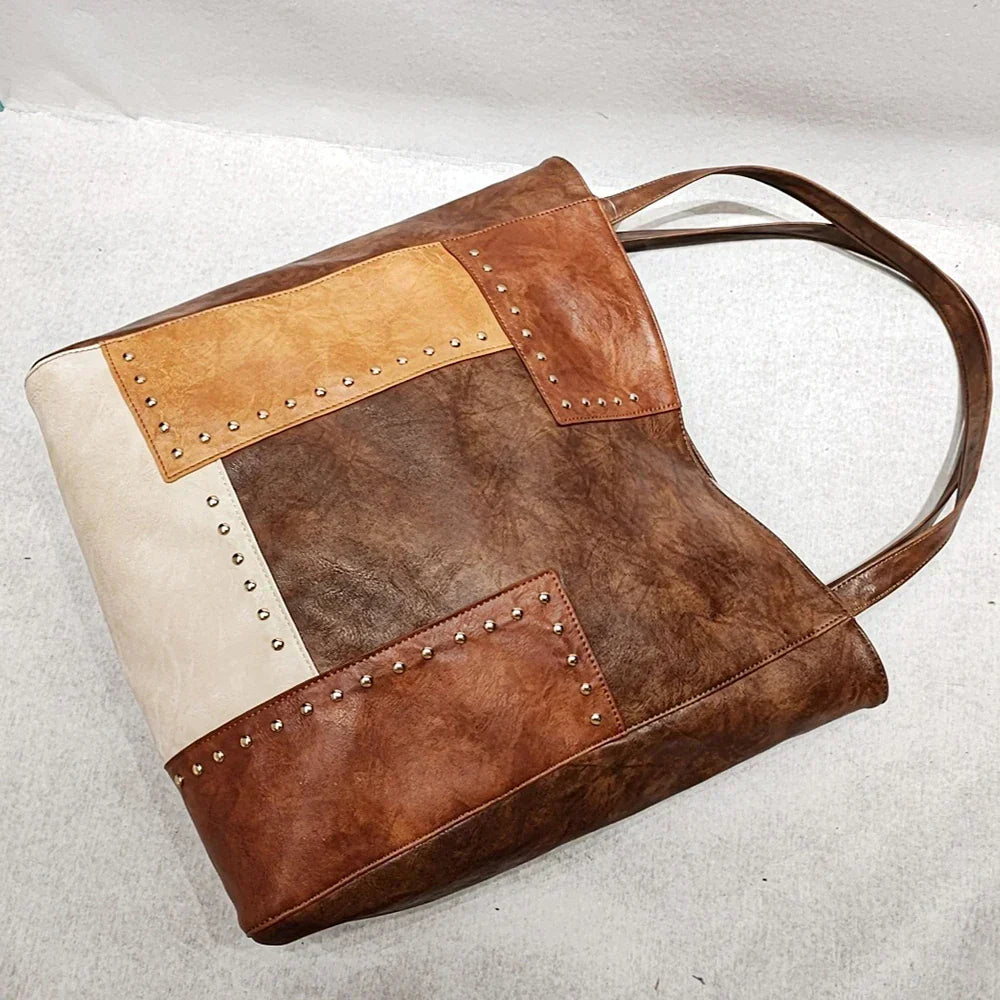 Lena | Vintage Patchwork Leather Bag