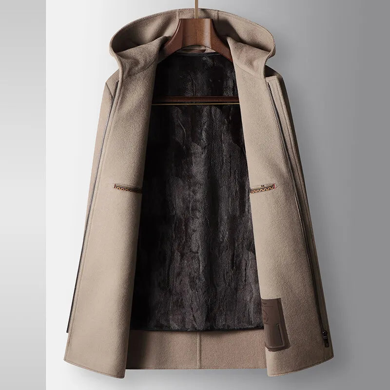 Aurelia Hooded Wool Coat
