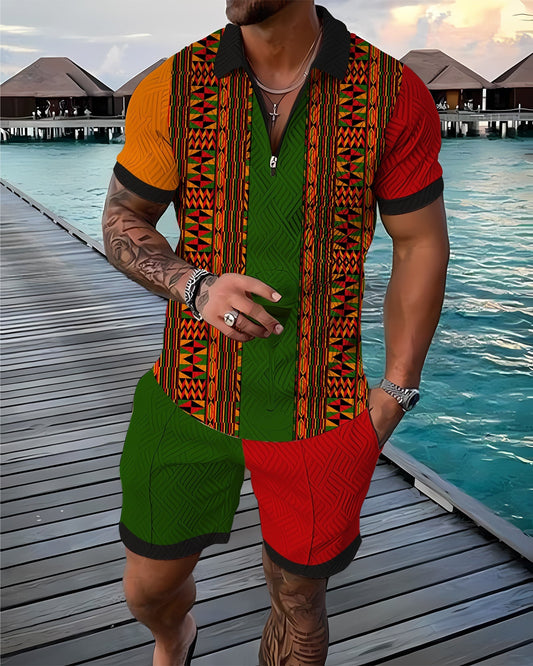 Sub Sahara Polo Shirt And Shorts Co-Ord