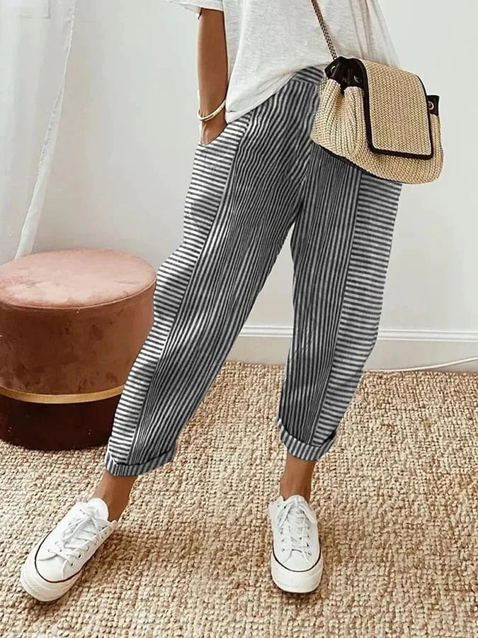 Nola | Striped Trousers