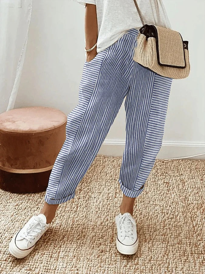 Nola | Striped Trousers
