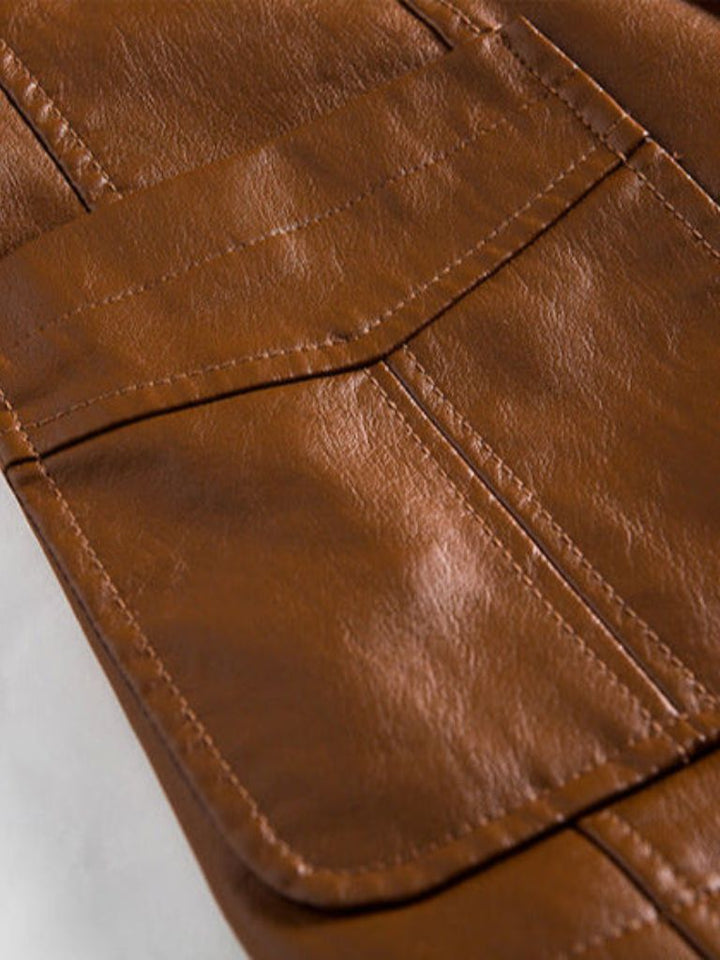 Bold Caramel Leather Jacket