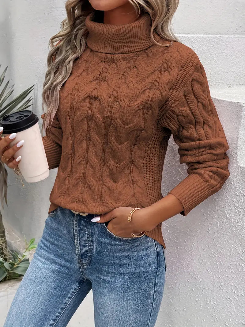 Clemence | Twisted Turtleneck Jumper