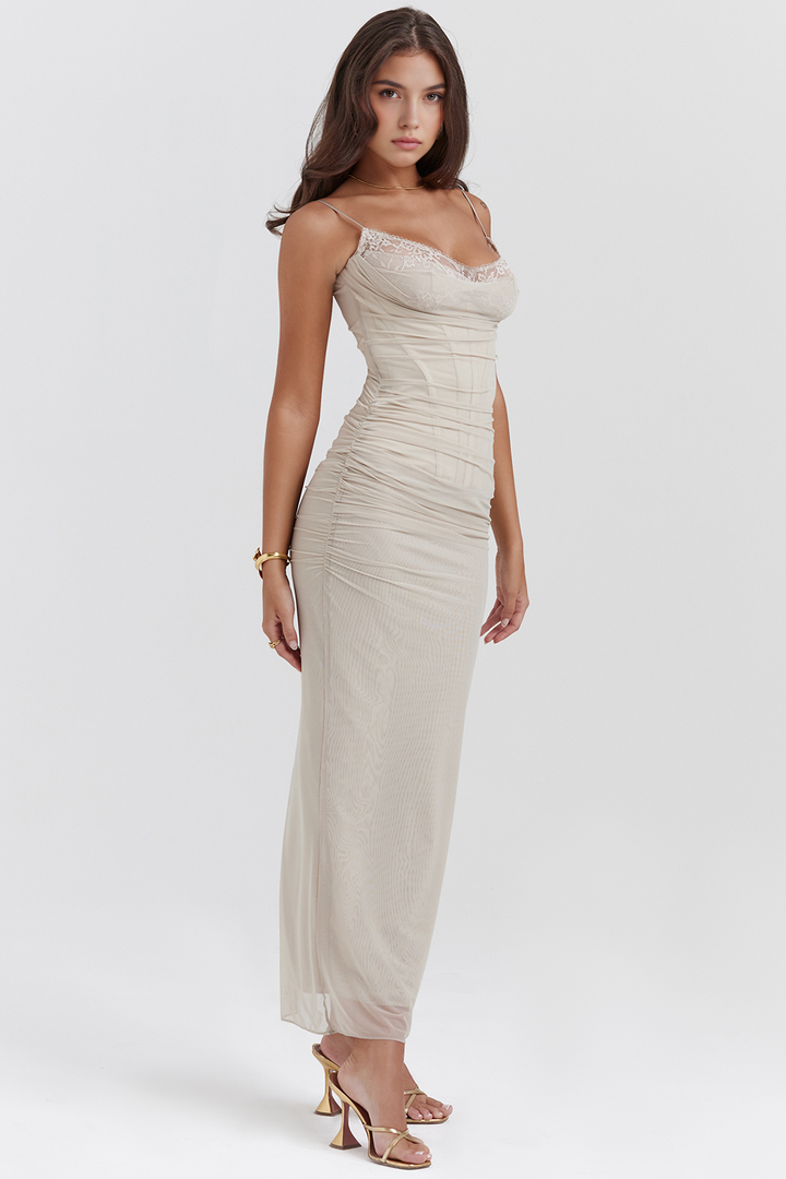 AURELIA - Mesh Dress with Lace