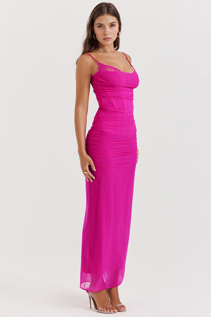 AURELIA - Mesh Dress with Lace