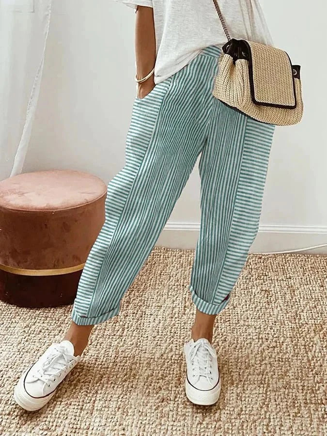 Nola | Striped Trousers
