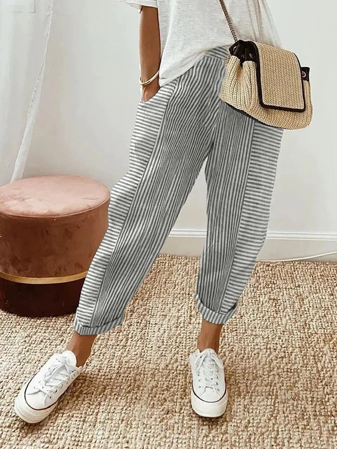 Nola | Striped Trousers