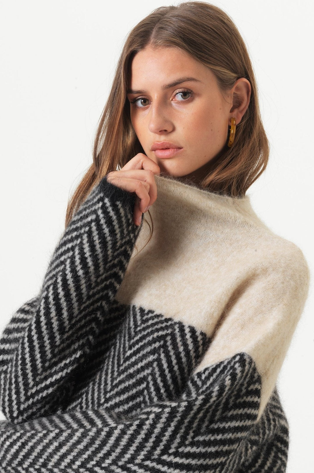 Alice - Cotton Roll Neck Jumper