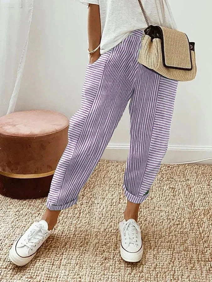 Nola | Striped Trousers